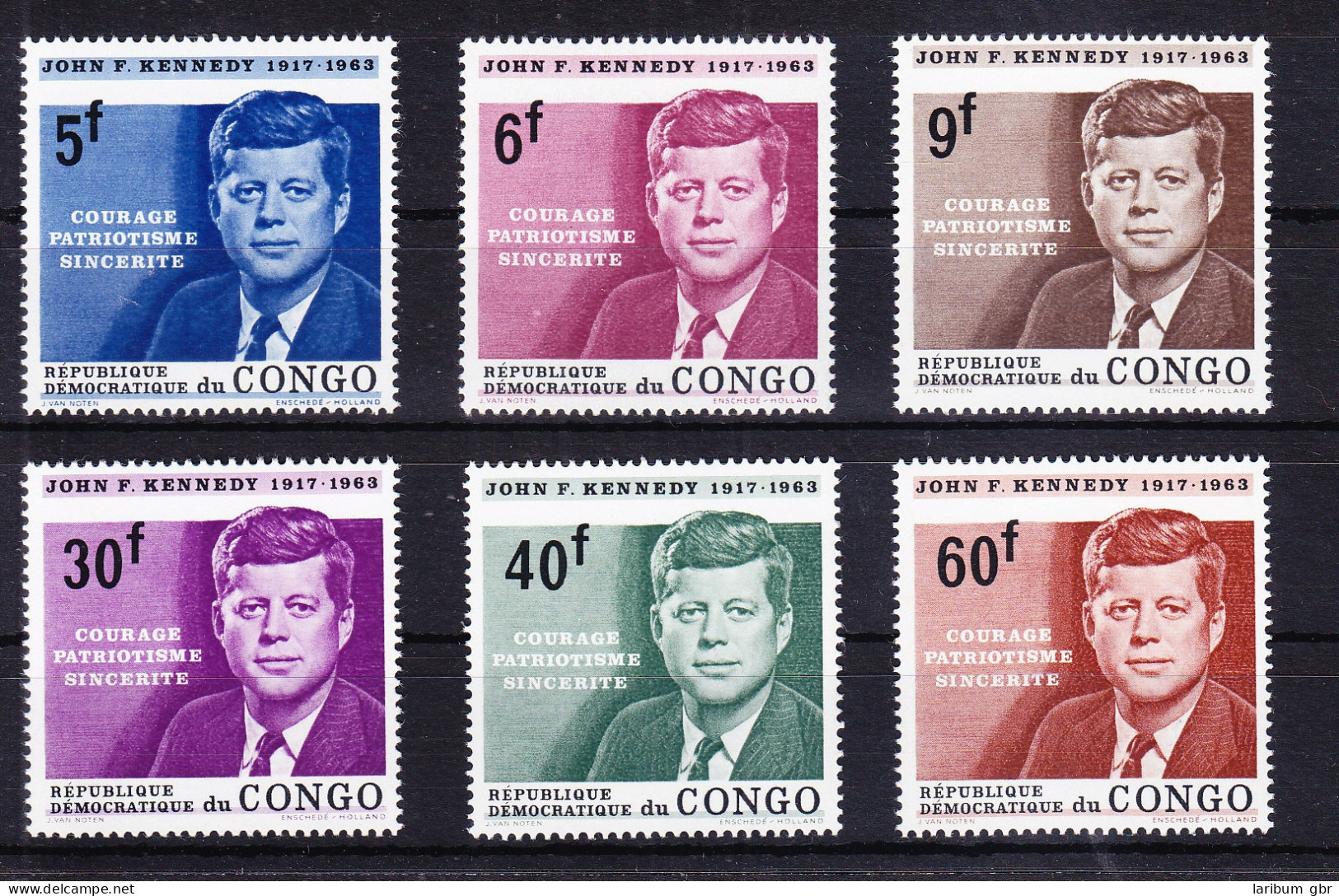 Kongo (Kinshasa) 207-212 Postfrisch John F. Kennedy, Congo #RE509 - Sonstige & Ohne Zuordnung