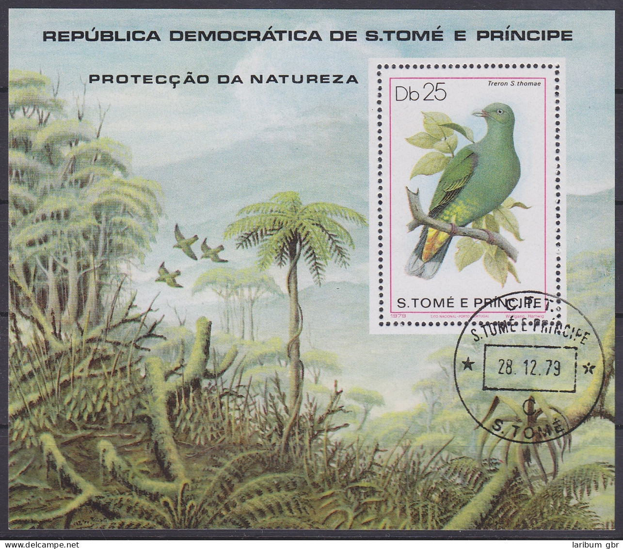 São Tomé Und Príncipe Block 42 Mit 625 Gestempelt Vögel Birds #RA040 - Sao Tomé Y Príncipe