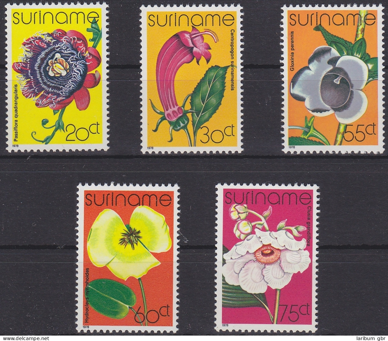 Suriname 807-811 Postfrisch MNH, Blumen Blüten Flowers #RA031 - Suriname