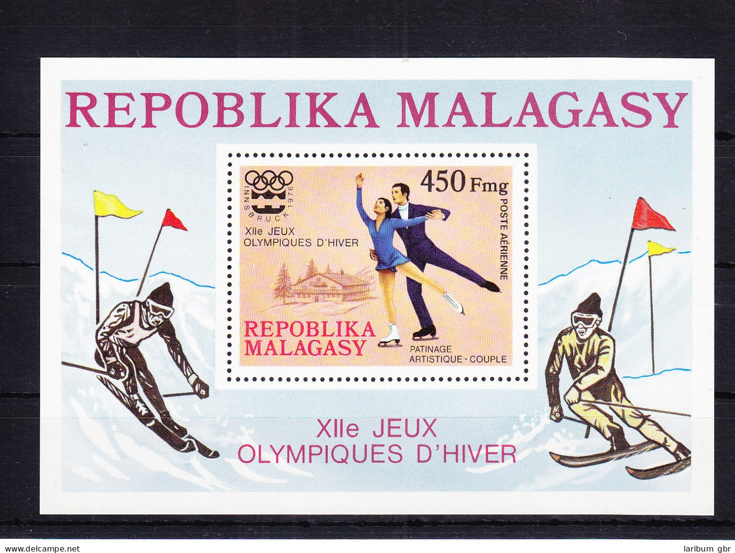 Madagaskar Block 9 Mit 772 Postfrisch Olympische Winterspiele #RG250 - Madagaskar (1960-...)