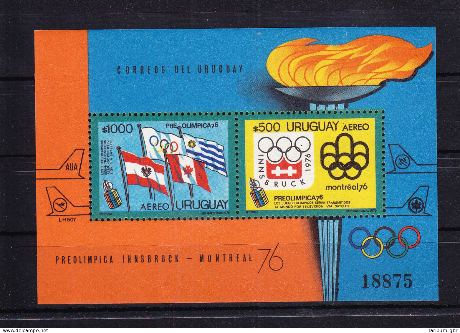 Uruguay Block 25 Mit 1352-1353 Postfrisch Olympische Sommerspiele #RG266 - Uruguay