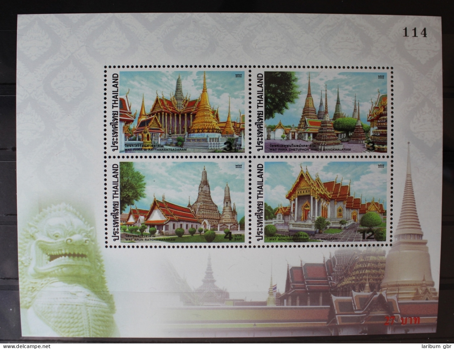 Thailand Block 159 Mit 2132-2135 Postfrisch Tempel #RI197 - Thailand