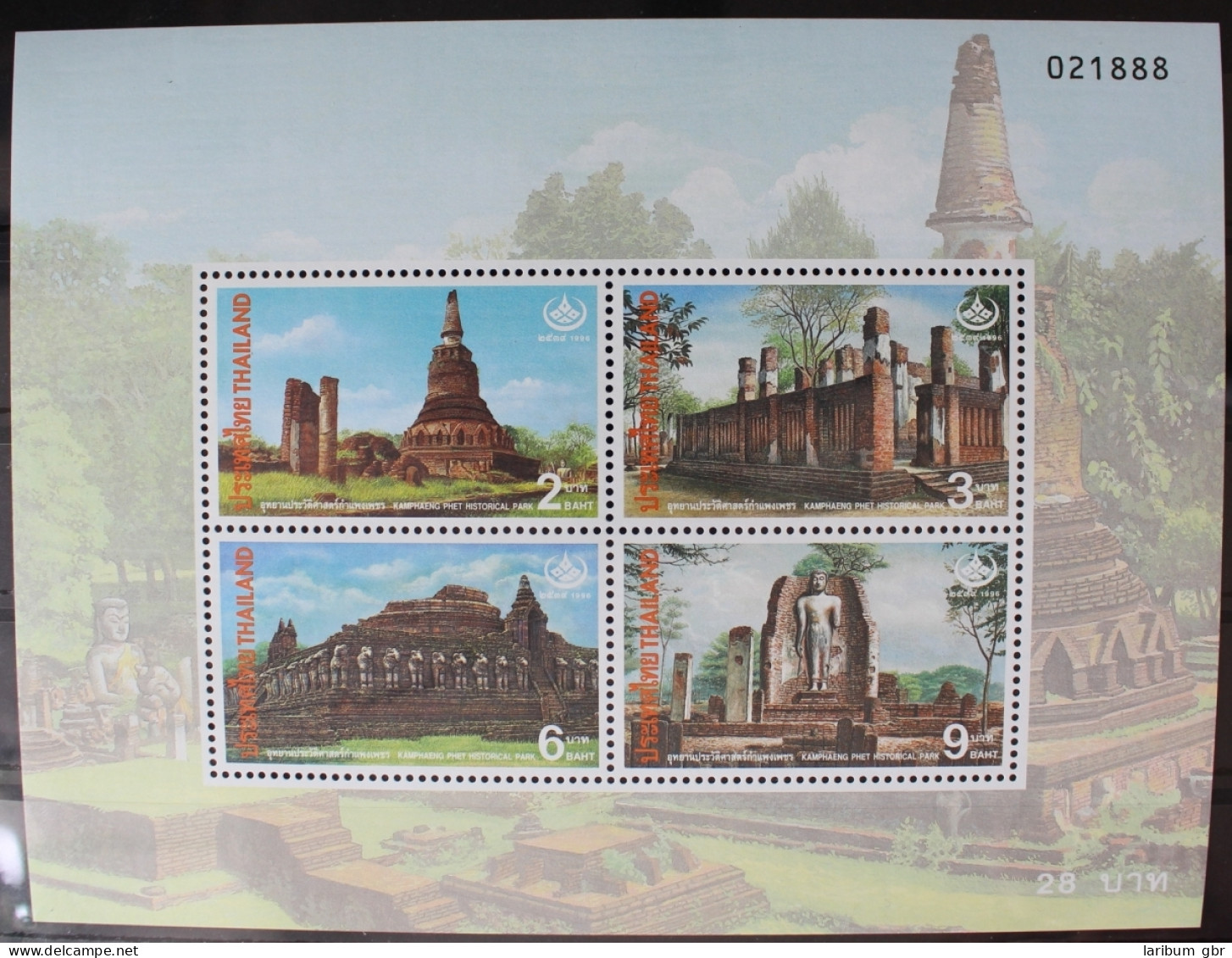 Thailand Block 72 Mit 1686-1689 Postfrisch Tempel #RJ412 - Thailand