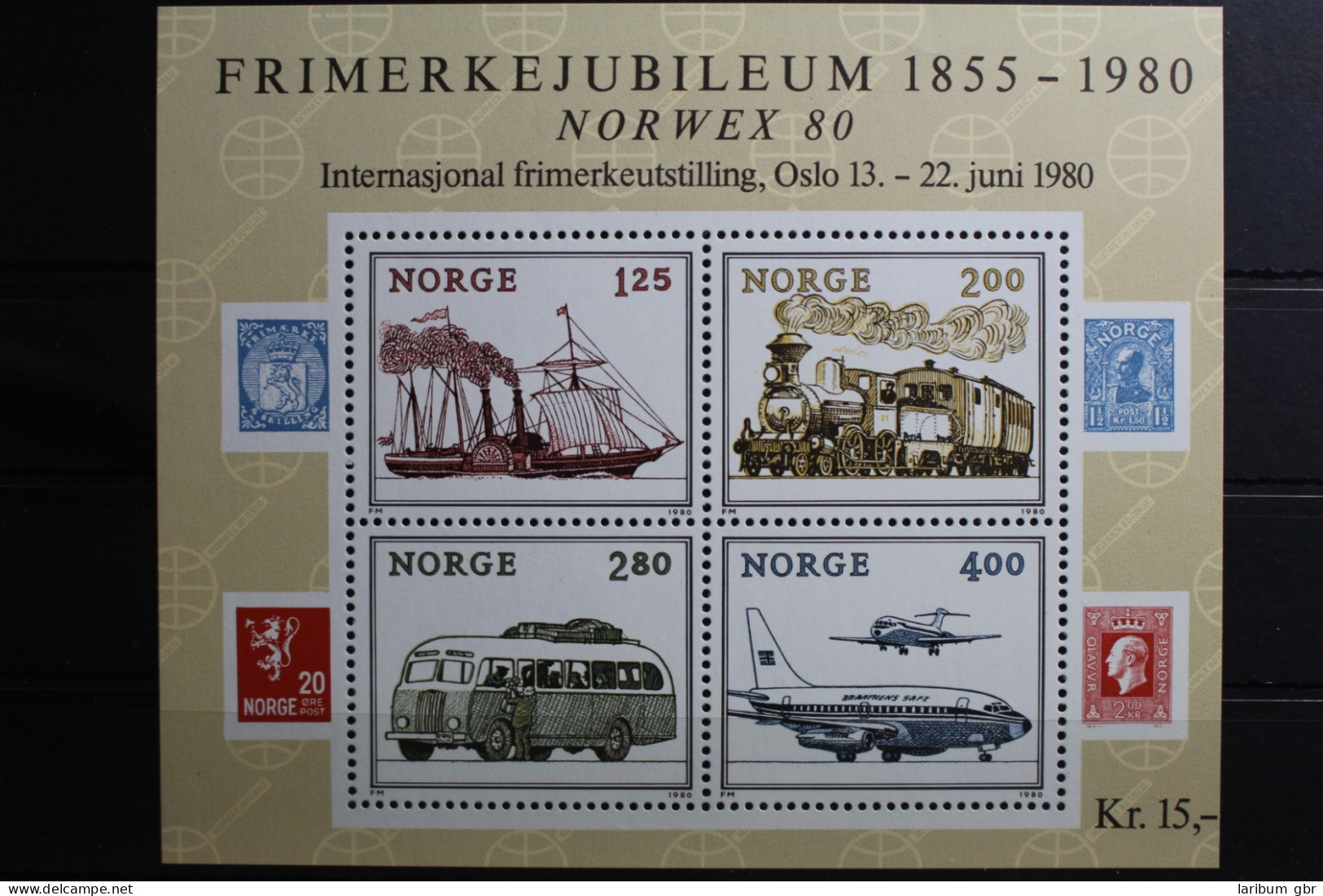 Norwegen Block 3 Mit 817-820 Postfrisch Schiffe #RO079 - Other & Unclassified