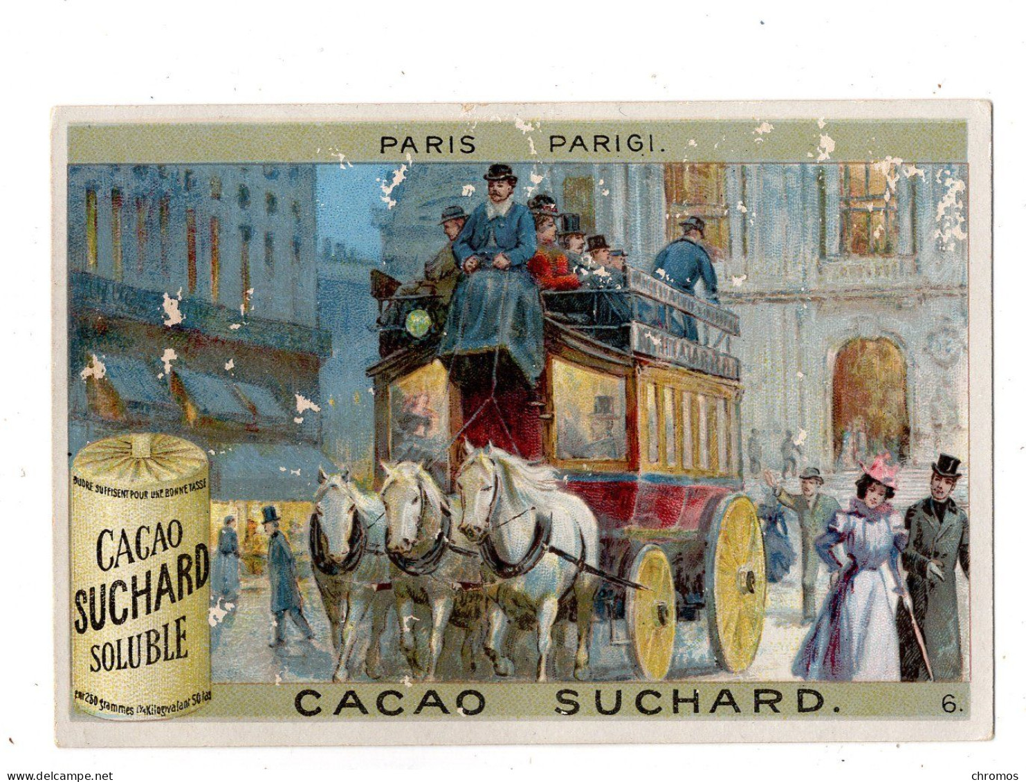 Chromo Chocolat Suchard, S 67 / 6, Moyens De Transport, Paris - Suchard