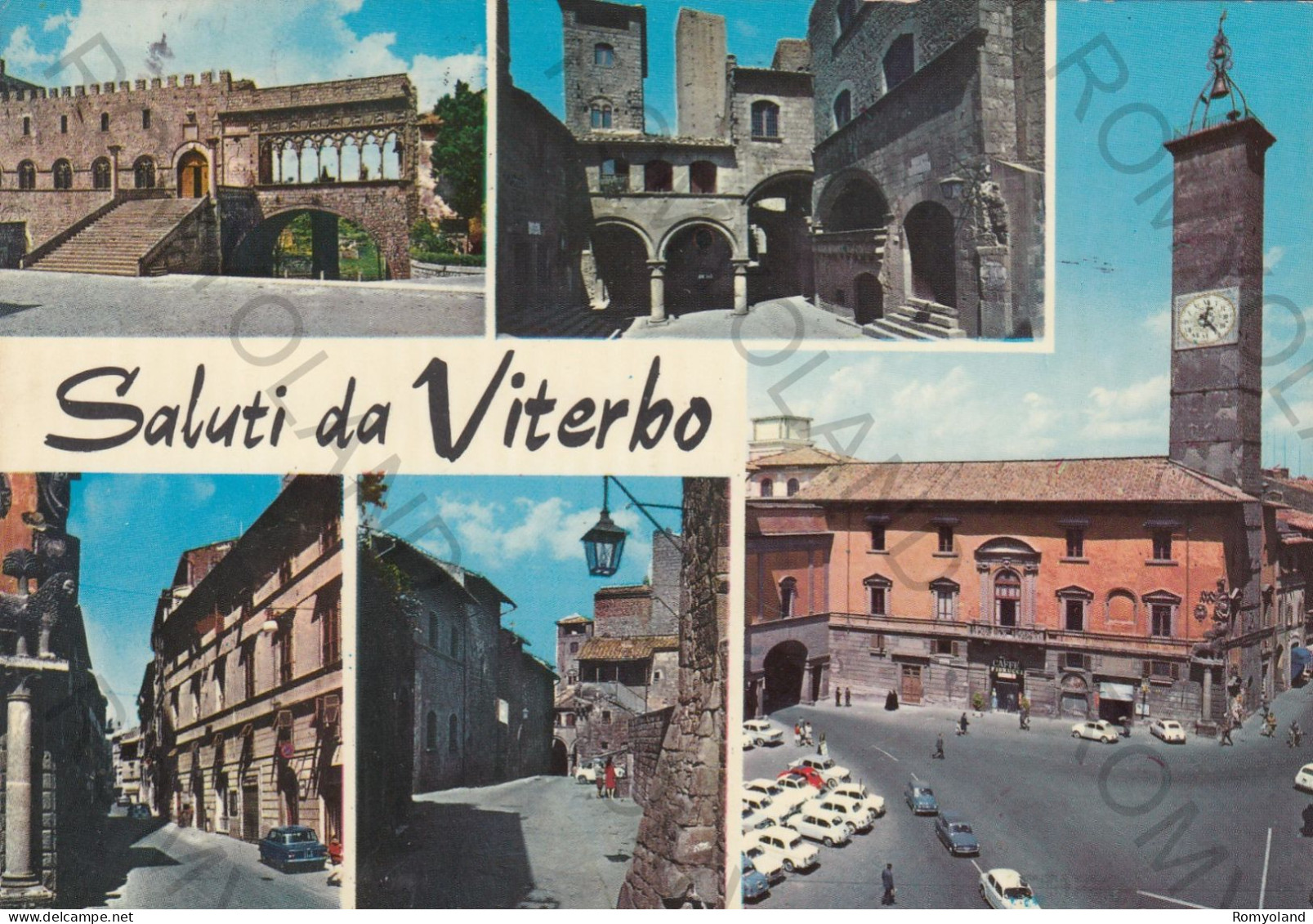 CARTOLINA  C8 VITERBO,LAZIO-SALUTI DA VITERBO-STORIA,MEMORIA,CULTURA,RELIGIONE,IMPERO ROMANO,BELLA ITALIA,VIAGGIATA 1976 - Viterbo