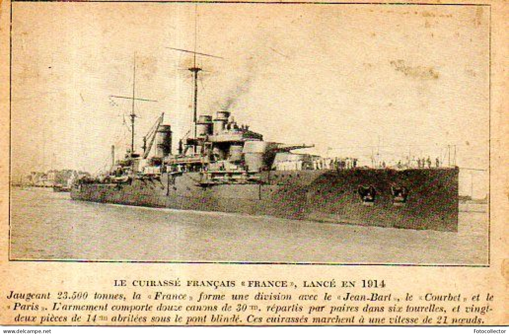 Cuirassé France (1912 - 1922 échouage En Baie De Quiberon) - Warships