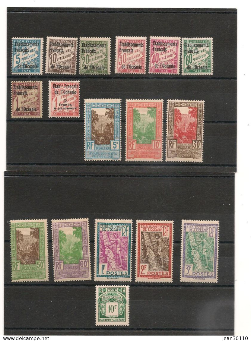 OCÉANIE 1926/48 LOT TAXE*    Cote  : 40,00 € - Segnatasse