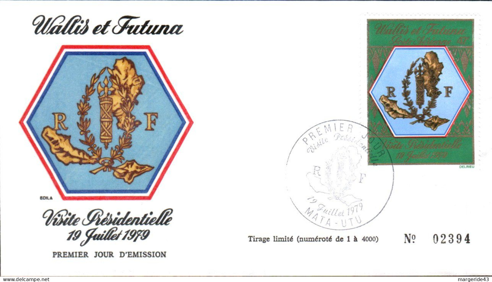 WALLIS ET FUTUNA FDC 1979 VISITE PRESIDENTIELLE - FDC