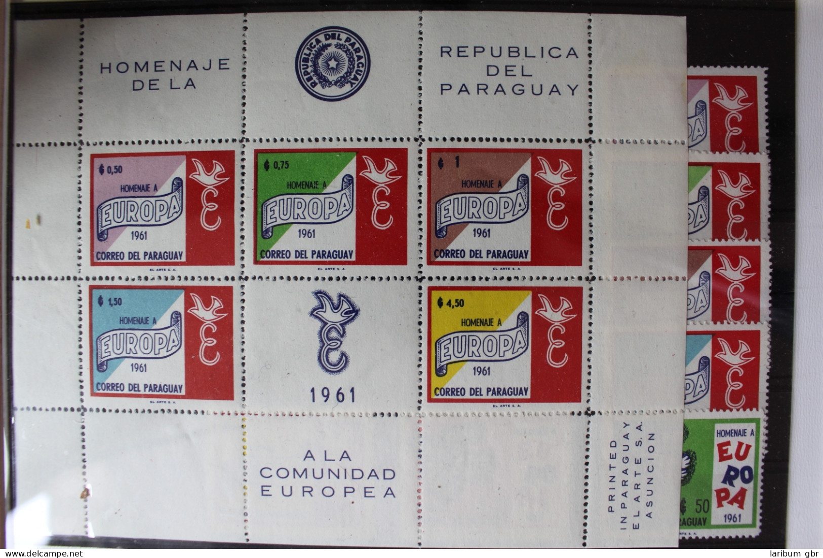 Paraguay Block 14 Mit 986-992 Postfrisch Vereinigte Europa #RJ442 - Paraguay