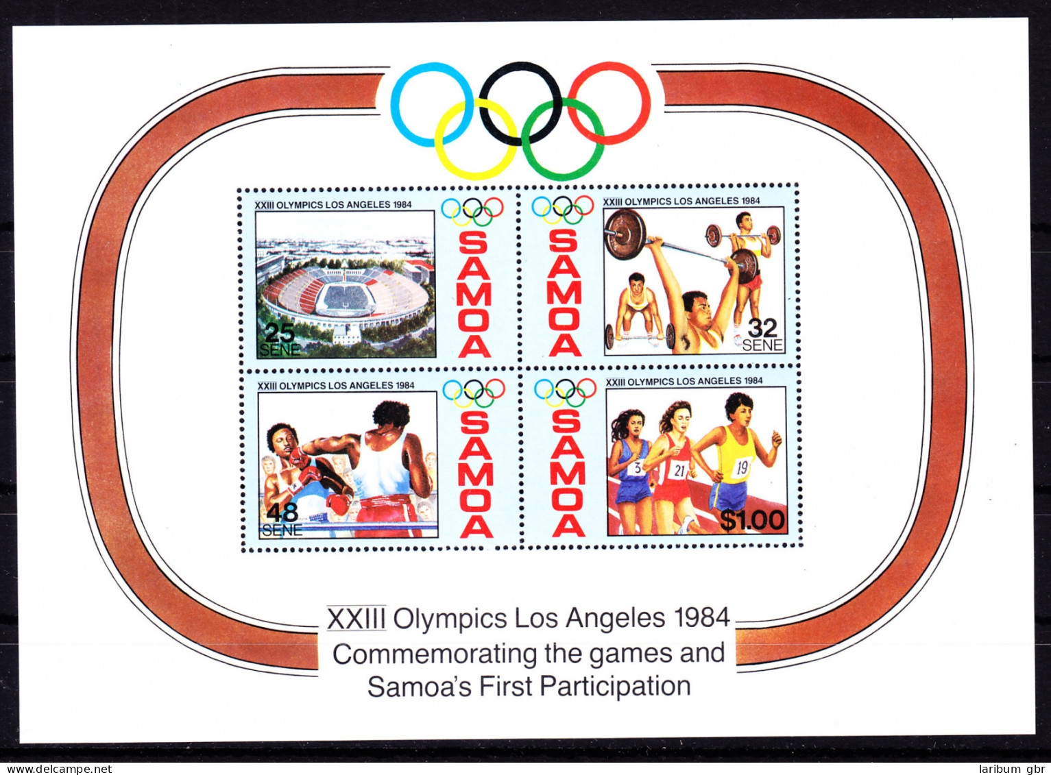 Samoa Block 32 Mit 545-548 Postfrisch Olympische Spiele #RN938 - Samoa