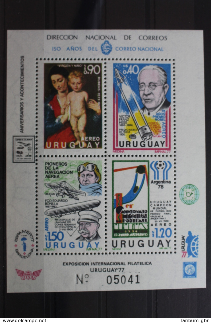 Uruguay Block 34 Mit 1461-1464 Postfrisch Fußball WM 1978 #SF705 - Uruguay