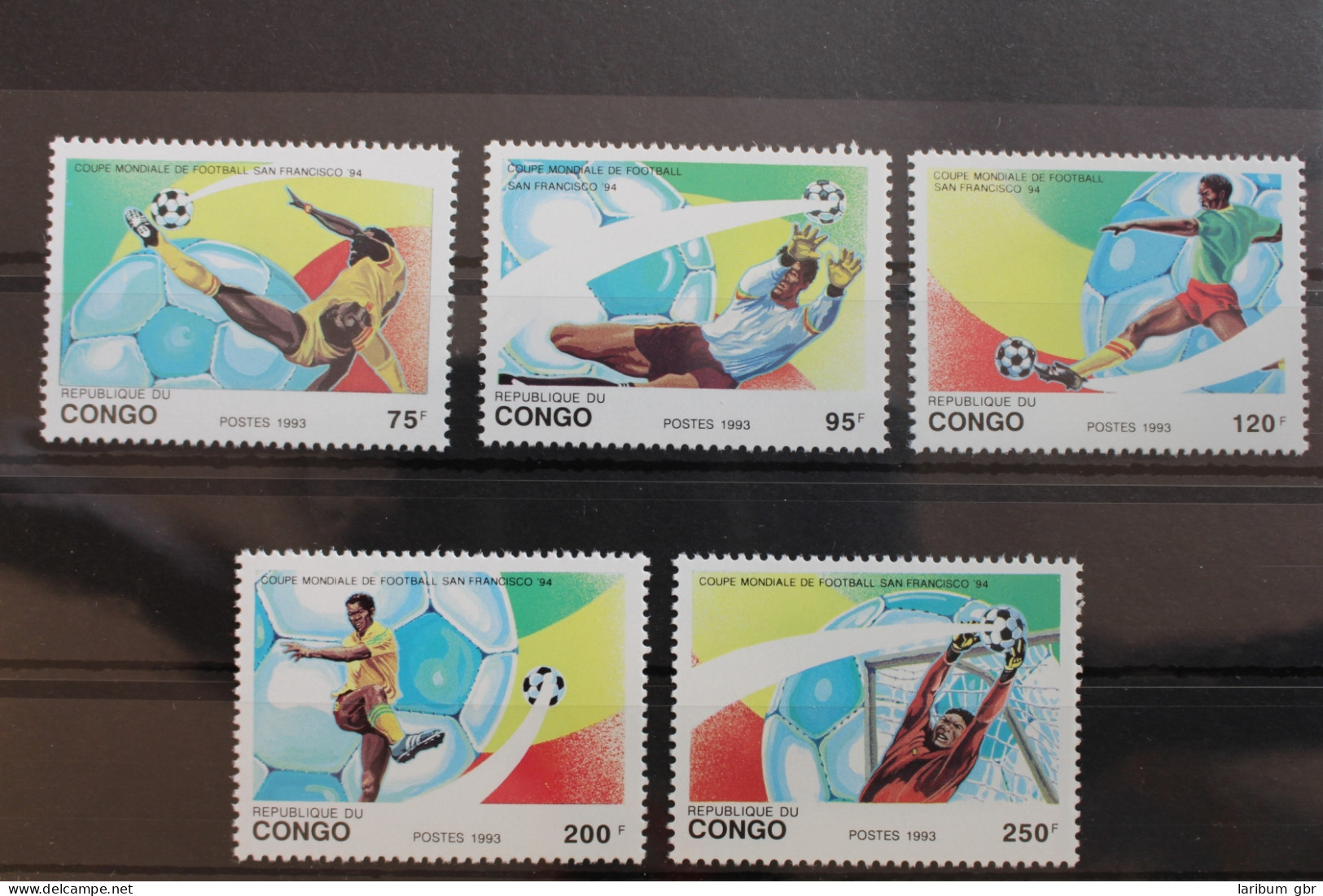 Kongo (Brazzaville) 1357-1361 Postfrisch Fußball WM 1994 #RL357 - Autres & Non Classés