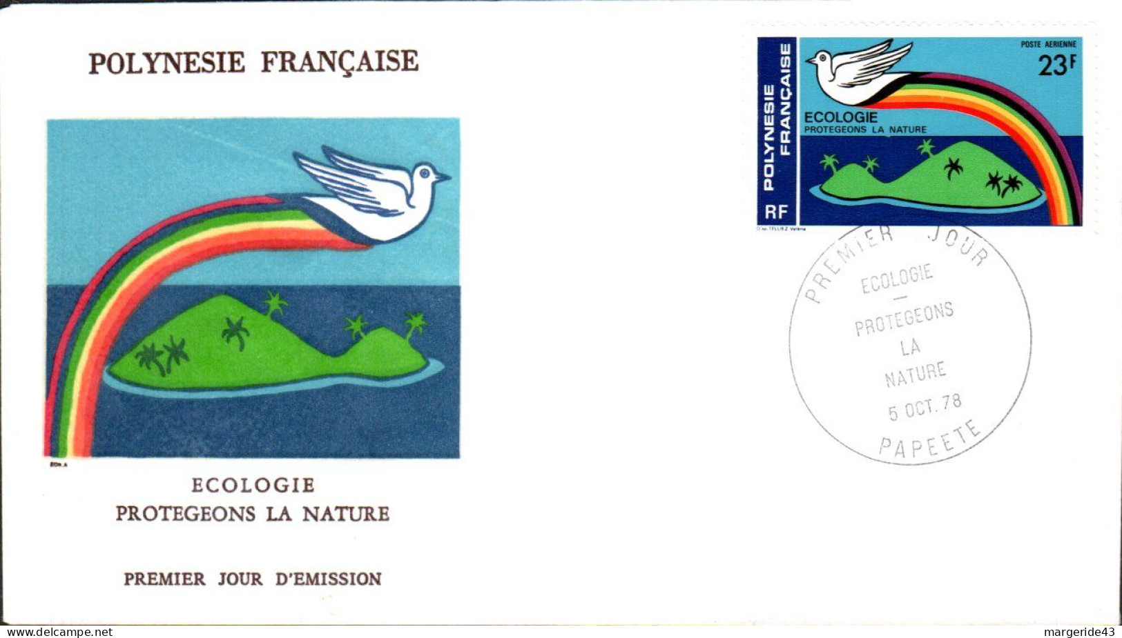POLYNESIE FDC 1978 ECOLOGIE - FDC