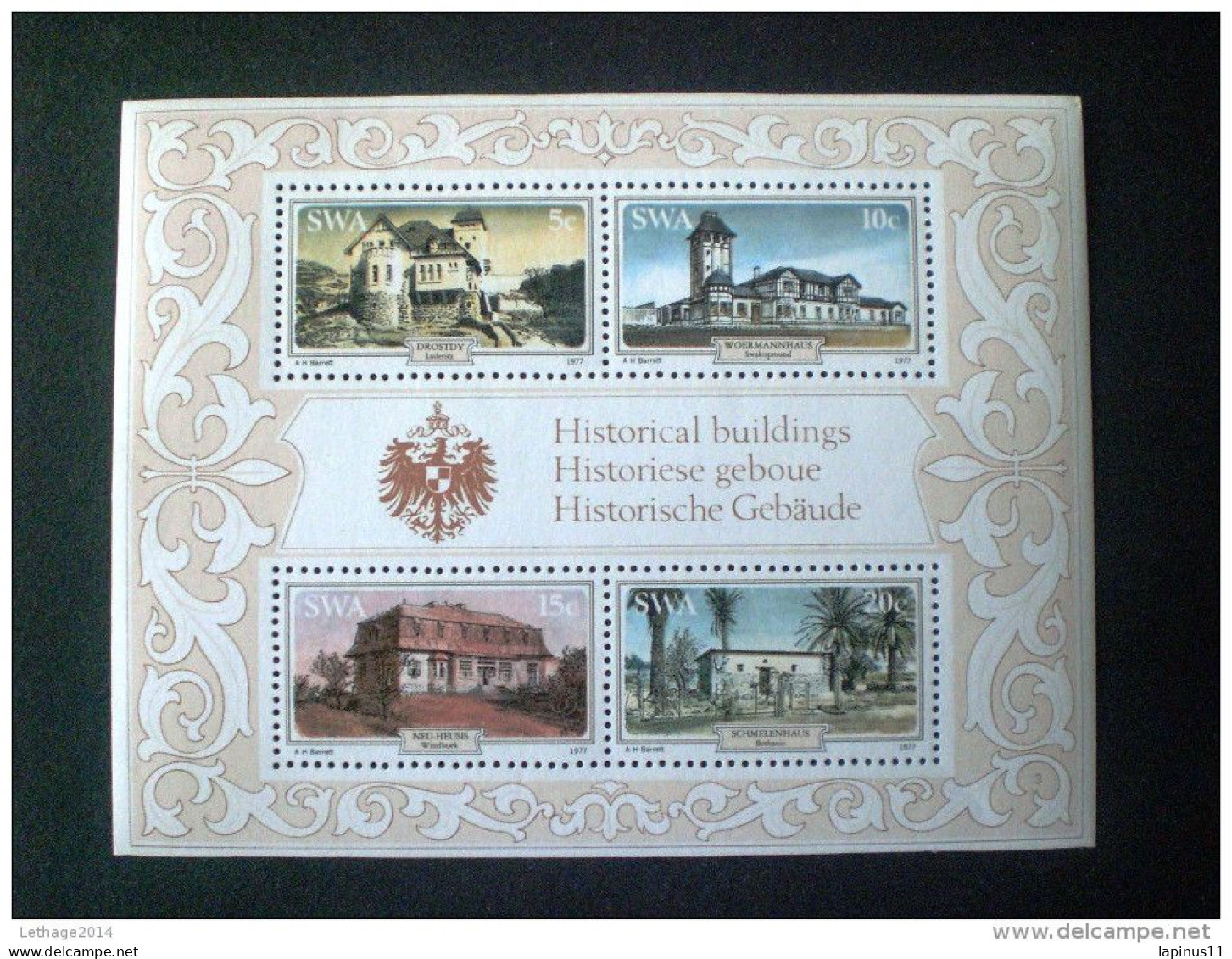SUD AFRICA 1973 Historical Buildings 2 Sheets MNH - Unused Stamps
