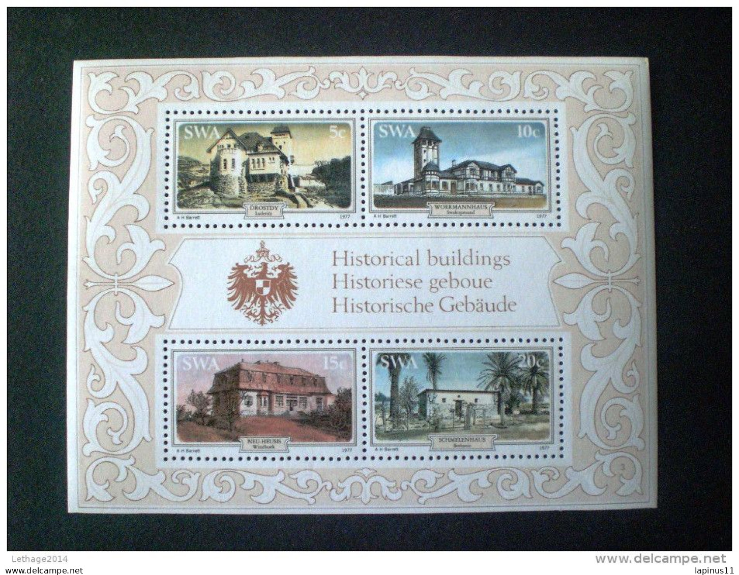 SUD AFRICA 1973 Historical Buildings 2 Sheets MNH - Ongebruikt