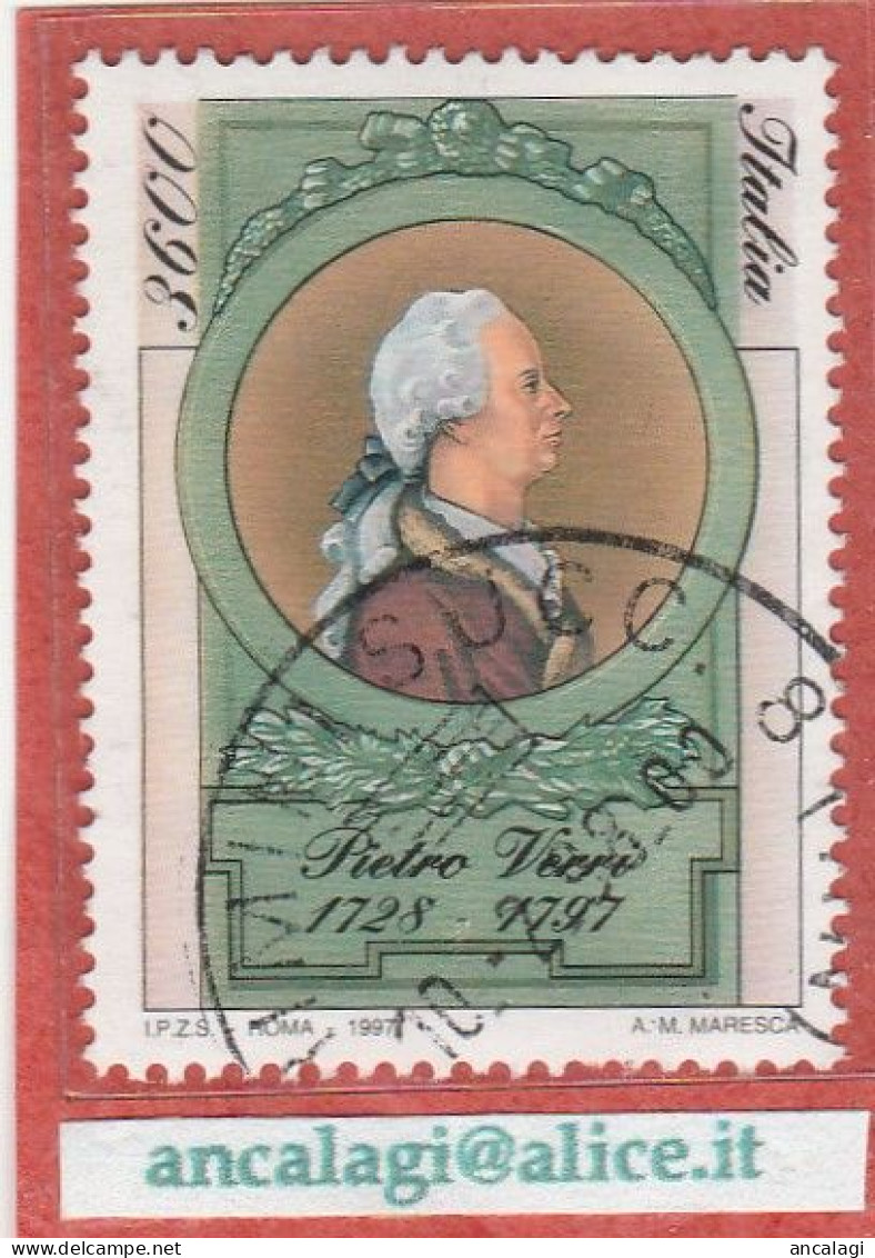 USATI ITALIA 1997 - Ref.0775 "PIETRO VERRI " 1 Val. - - 1991-00: Used