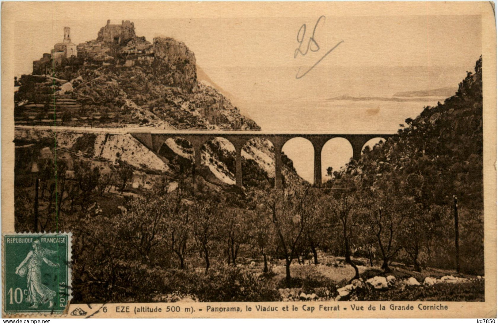 Eze, Panorama, Le Viaduc Et Le Cap Ferrat - Eze