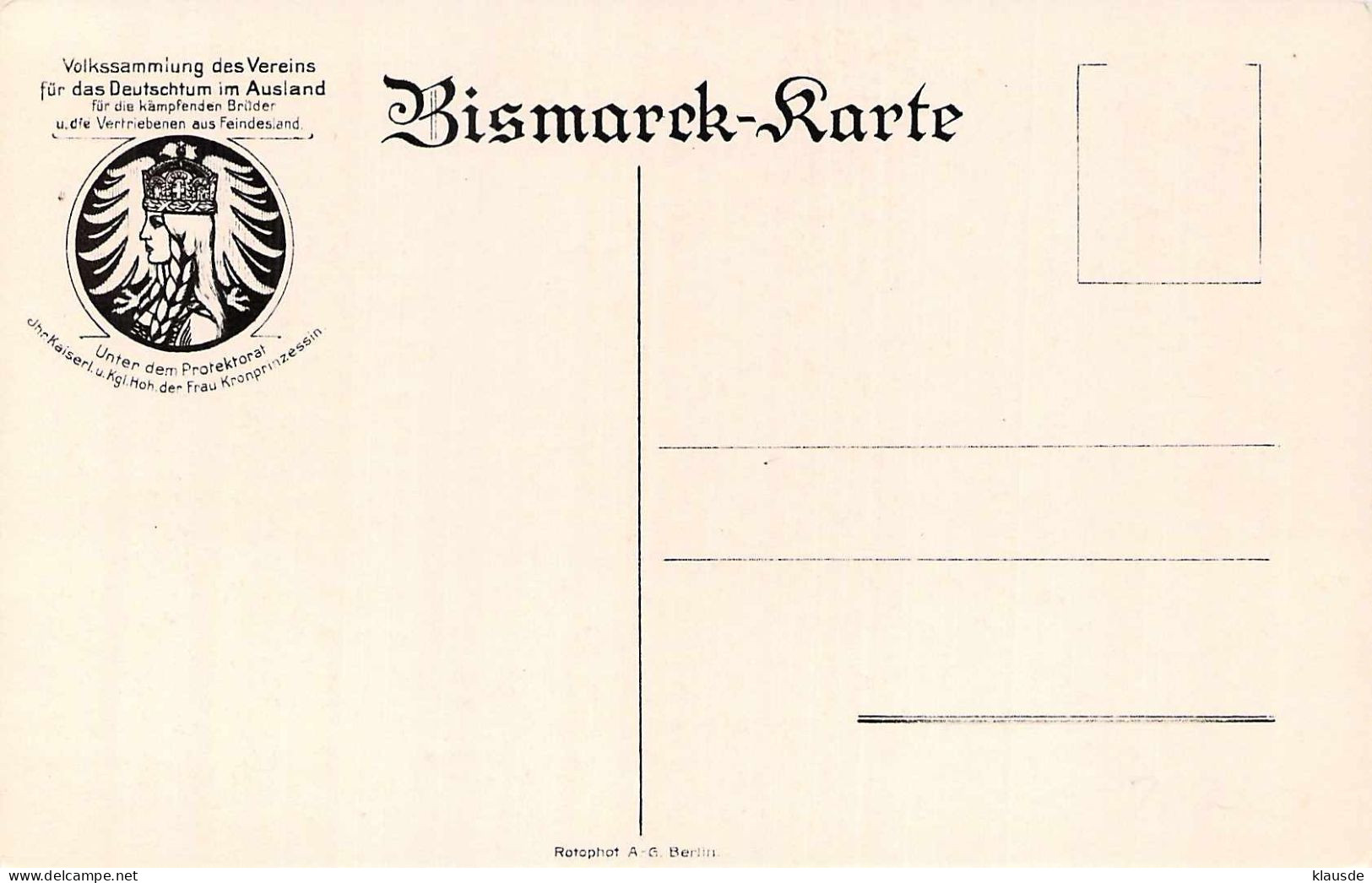 Bismarck (Künstlerkarte) V.Lenbach 1888 - Hommes Politiques & Militaires