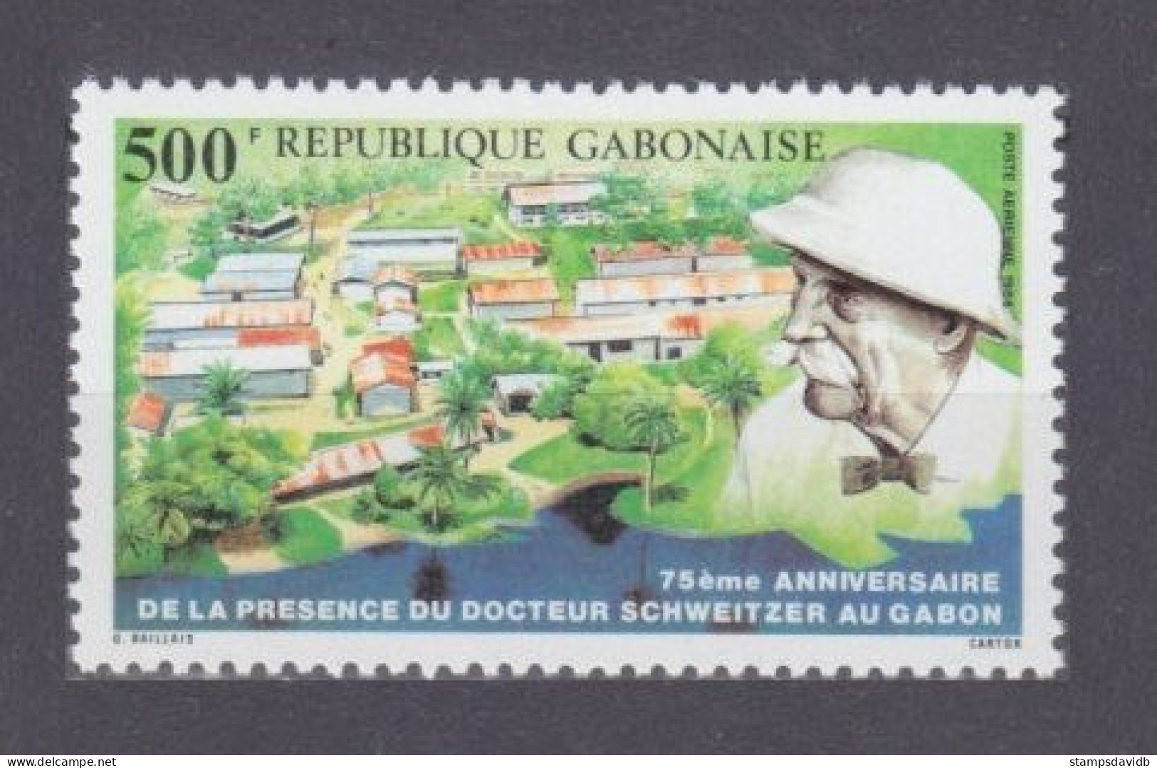 1988 Gabon 1015 Nobel Laureates / Albert Schweitzer 6,50 € - Nobel Prize Laureates