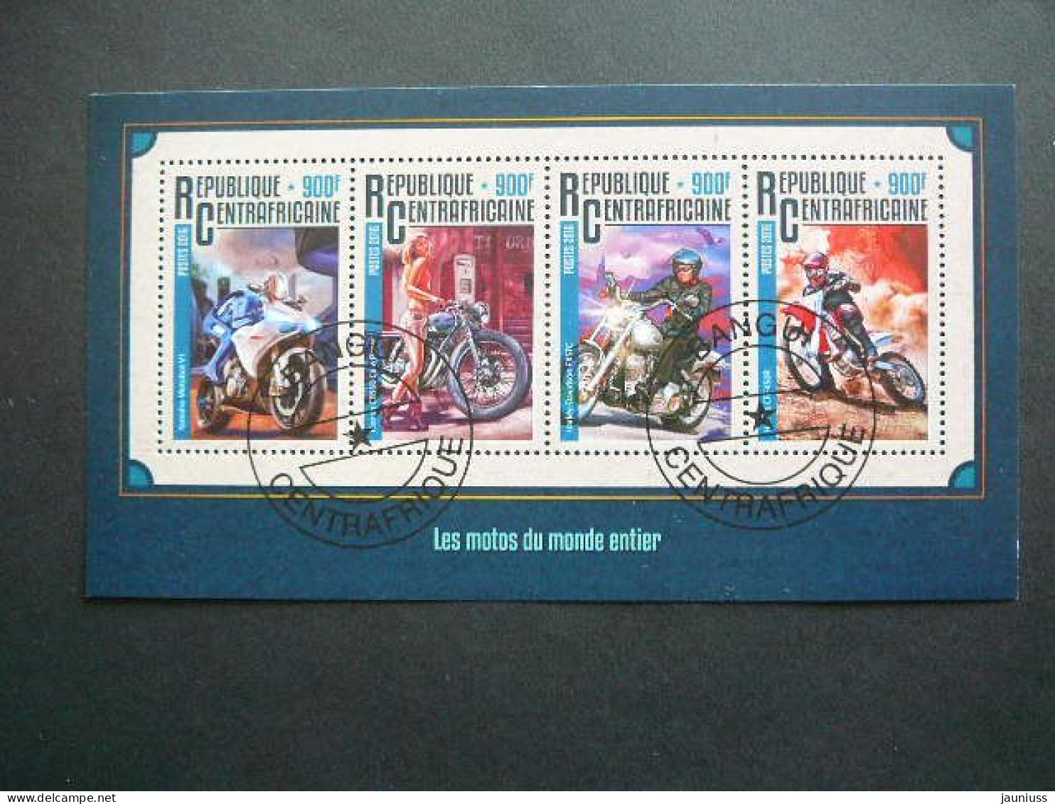 Motorcycles Motorräder Motocyclettes # Central African Republic # 2016 Used S/s #154 Motorbikes - Motorräder