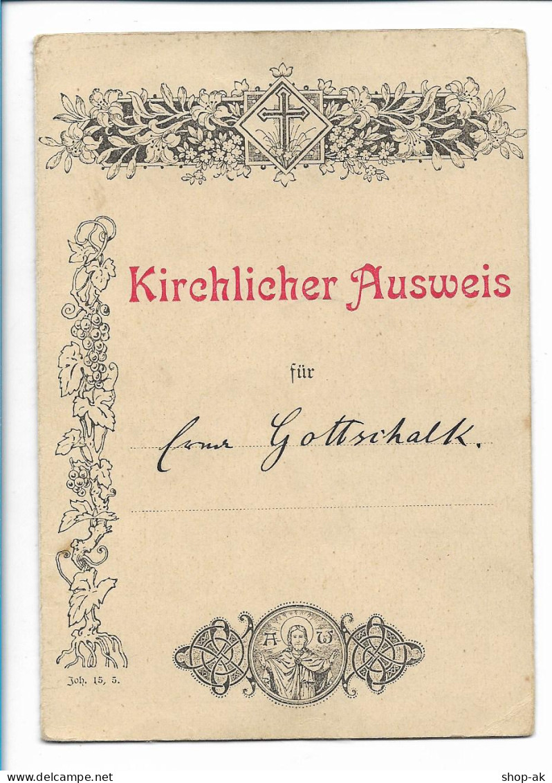 Y19882/ Kirchlicher Ausweis  Kirche In Gadebusch 1892 - Unclassified