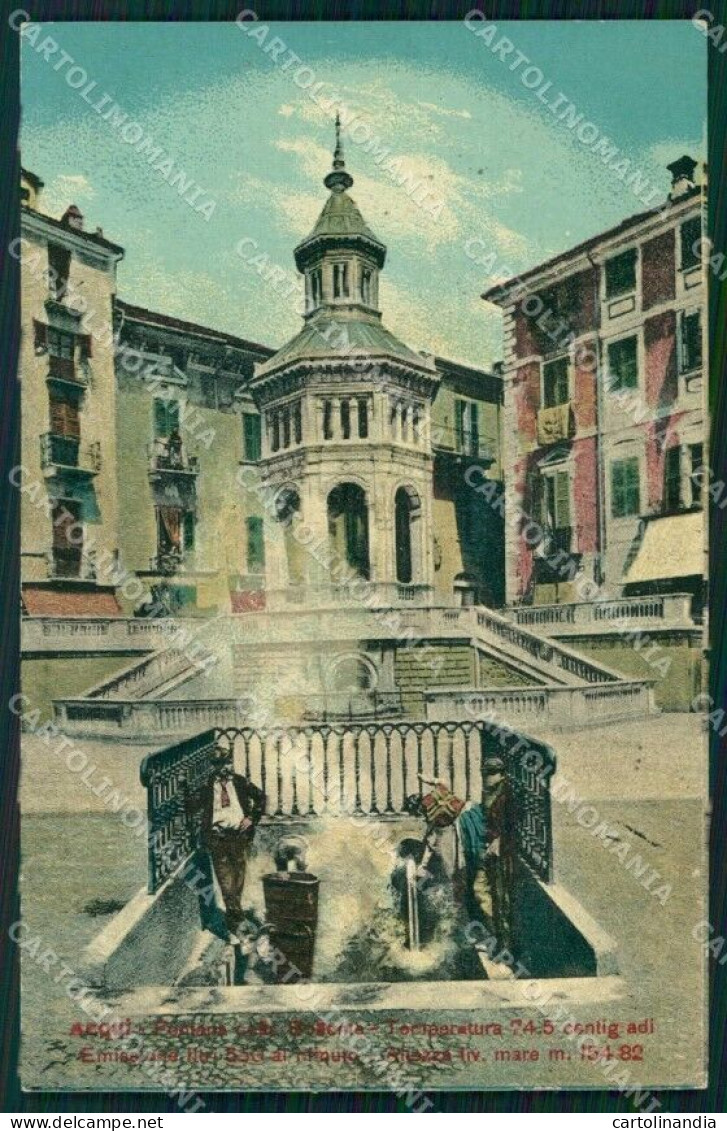 Alessandria Acqui Terme Fontana Della Bollente Cartolina RB5547 - Alessandria