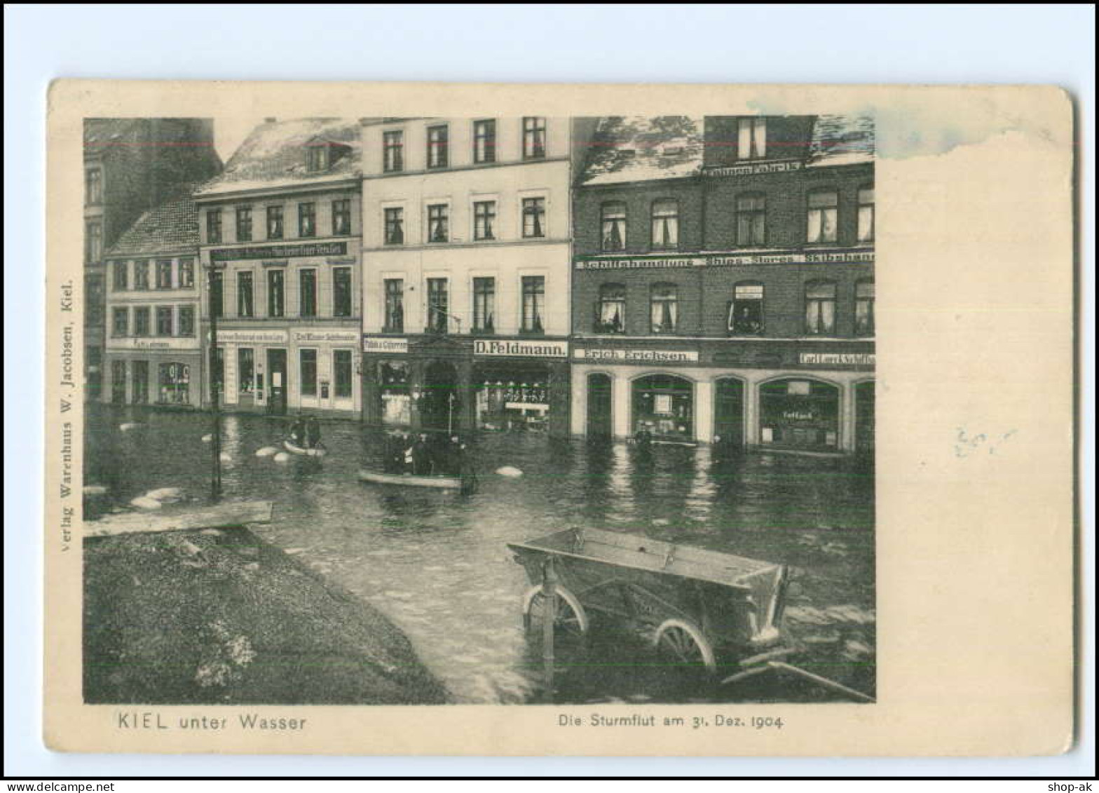XX17952/ Kiel Unter Wasser  Sturmflut 1904 AK Hochwasser - Kiel