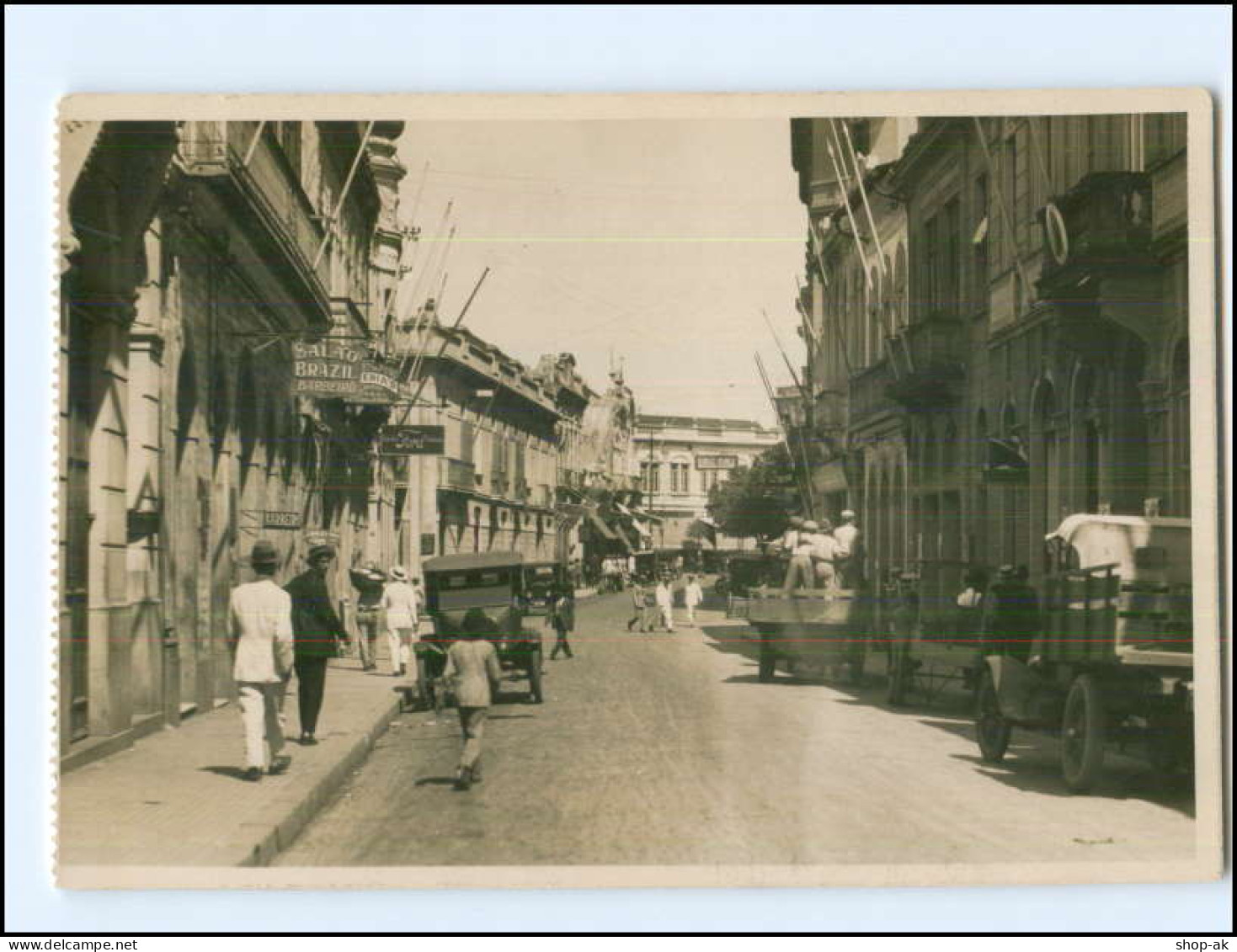 U6635/ Santos  Rua Do Commercio  Brasilien Brazil Foto AK Ca.1935 - Altri & Non Classificati