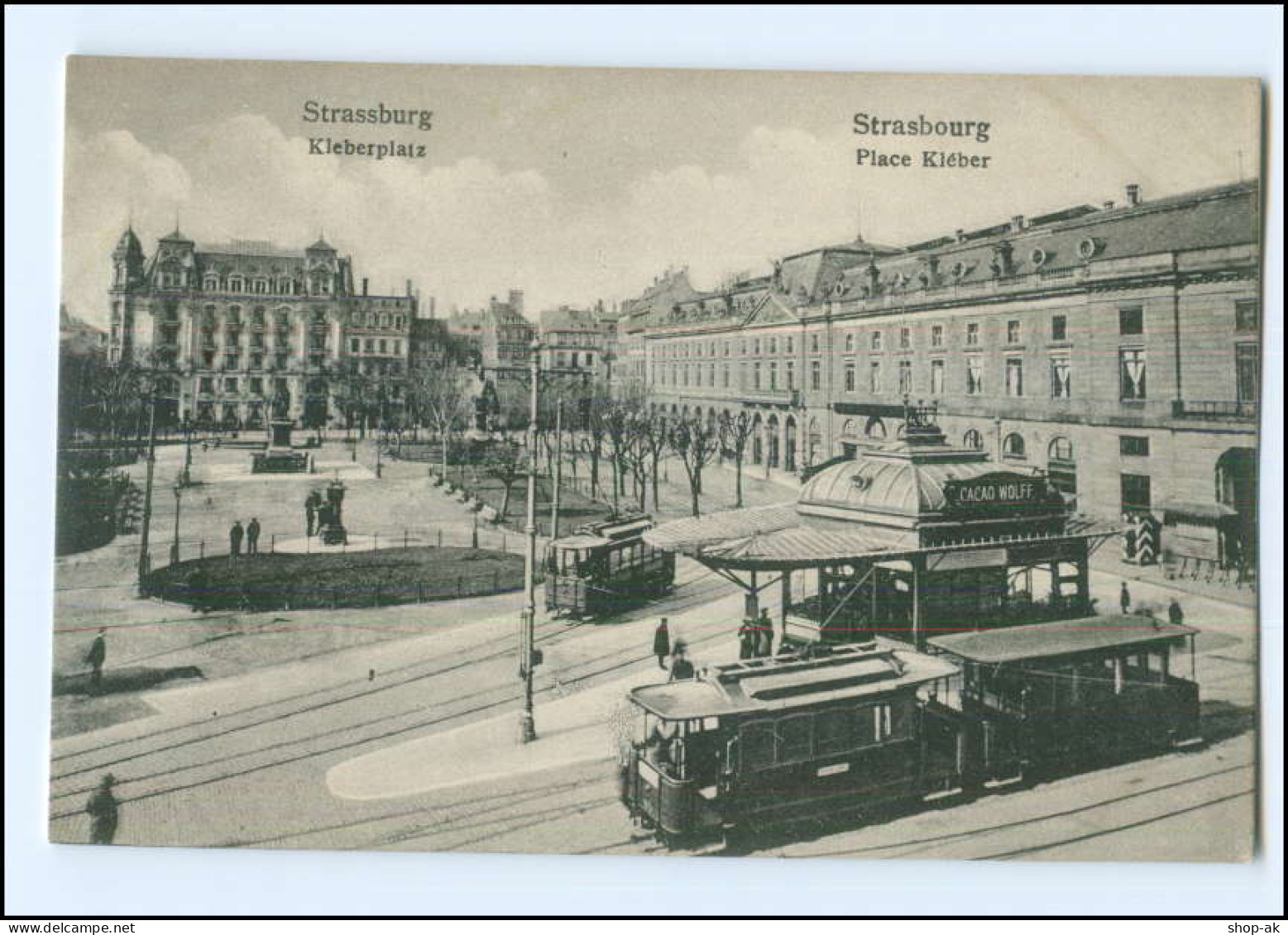 U6616/ Straßburg Place Kleber  Straßenbahn AK Ca.1910 - Elsass