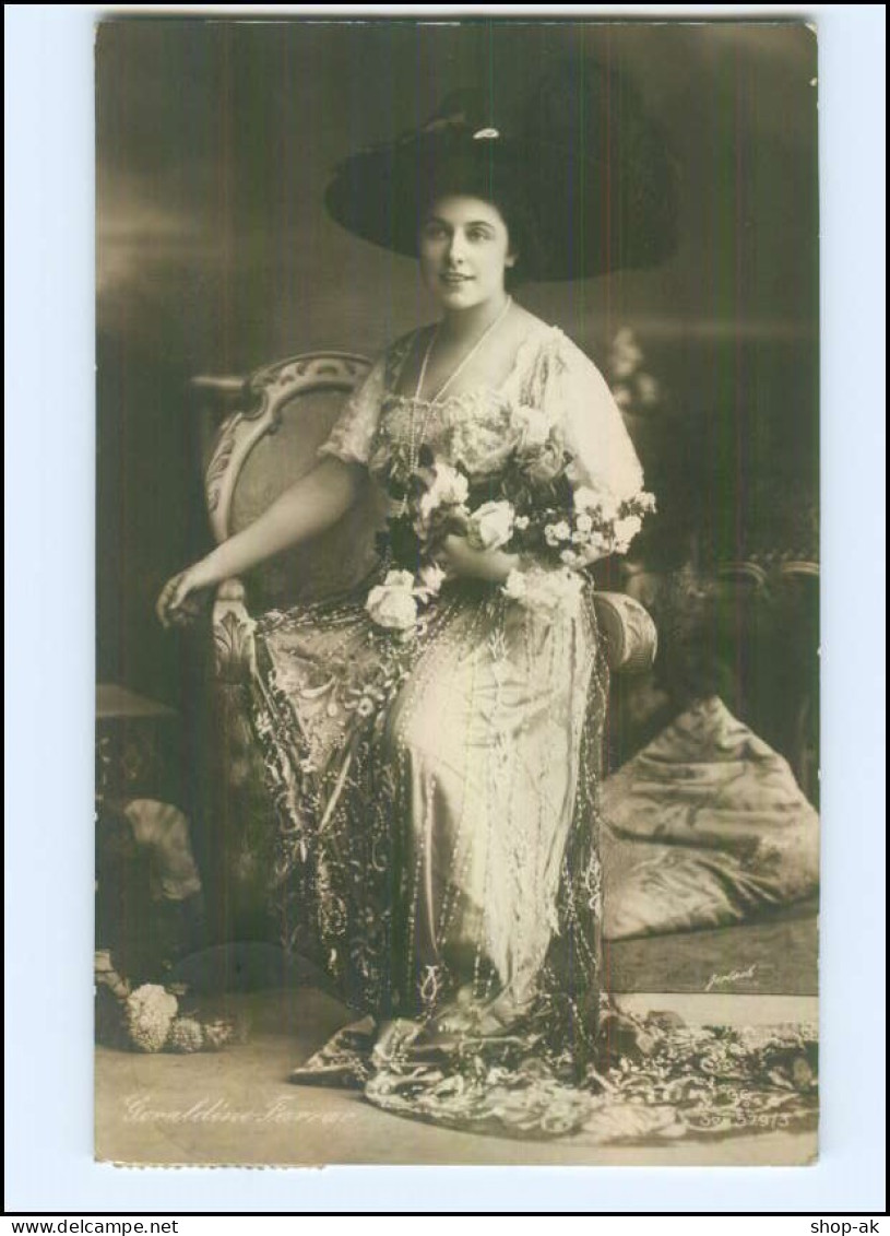 Y12030/ Geraldine Farrar Opernsängerin Oper Foto AK 1908 - Chanteurs & Musiciens