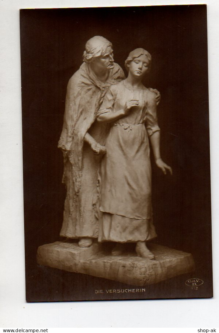 Y12017/ Skulptur  Die Versucherin  Foto Ak Ca.1912 - Sculptures