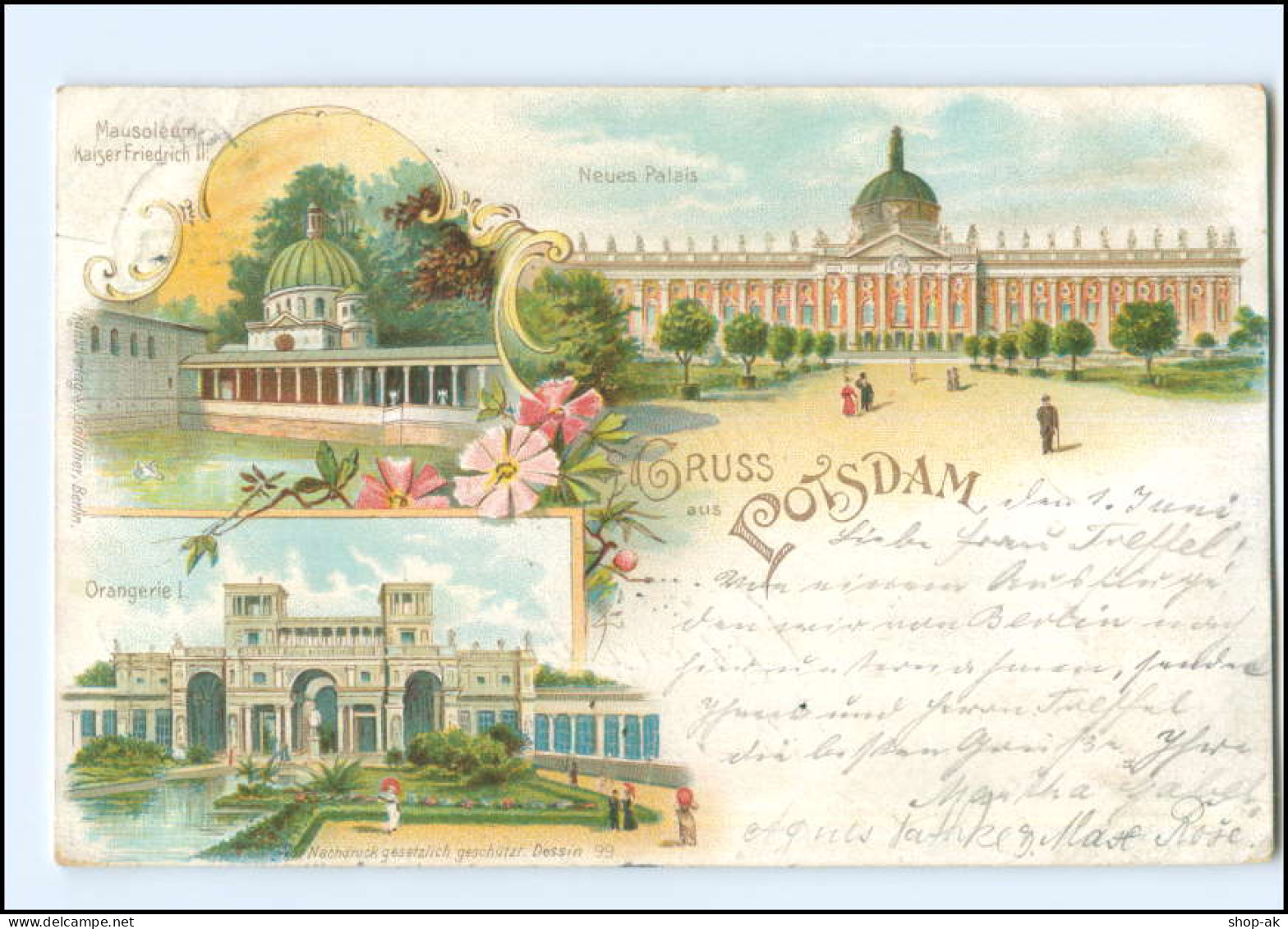 U6241-144./ Gruß Aus Potsdam 1905 Litho AK - Potsdam