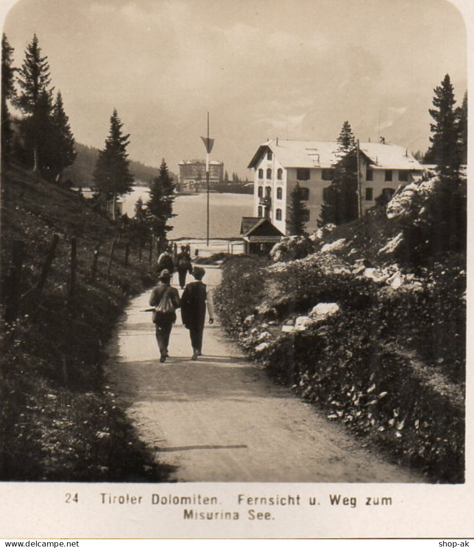 AK-1379/ Weg Zum Misurina-See Dolomiten Südtirol  Italien NPG Stereofoto Ca.1905 - Non Classés