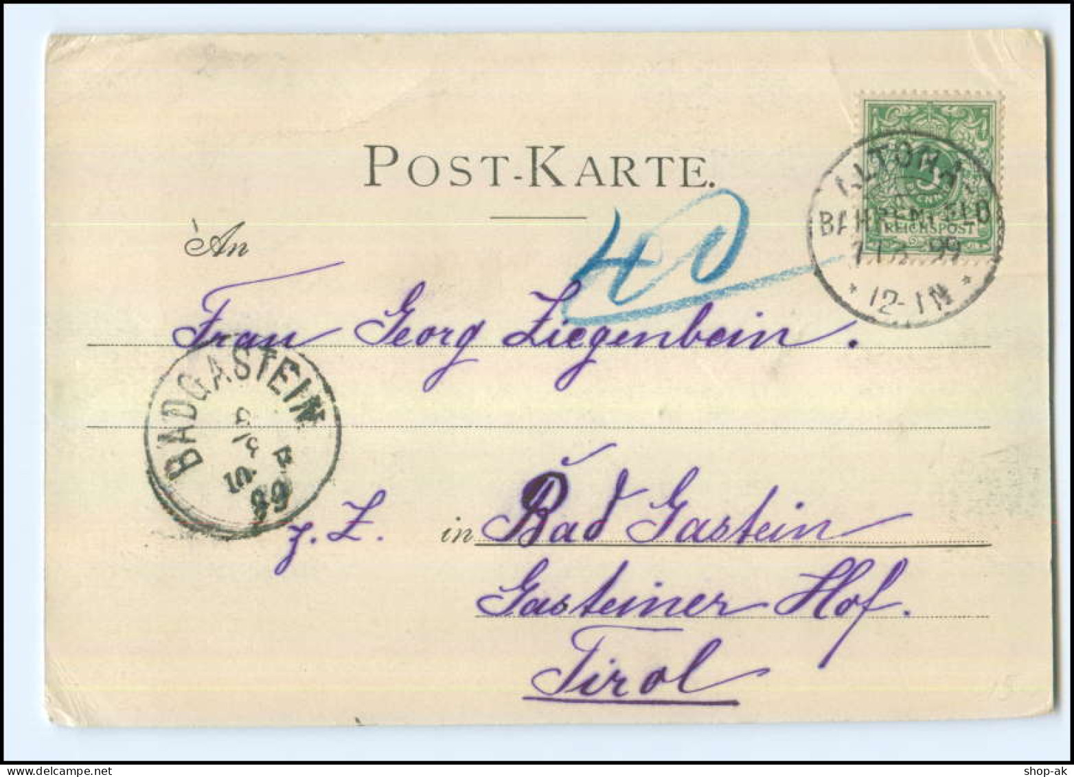 U6171/ Hamburg Altona-Bahrenfeld Wagnerstraße 1899 AK - Altona