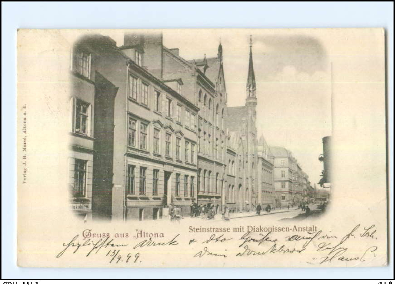 U6163/ Hamburg Altona Steinstraße Mit Diakonissen-Anstalt 1899 AK - Altona