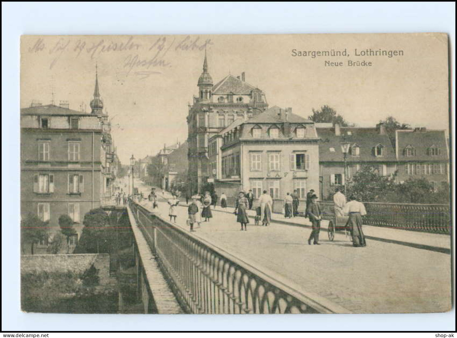 U5893/ Lothringen Saargemünd Neue Brücke 1916 AK - Lothringen