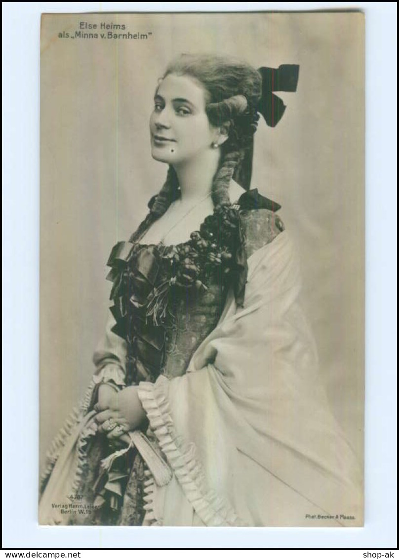 Y11862/ Else Heims Als Minna Von Barnhelm   Schauspielerin   Foto AK Ca.1912 - Artistes