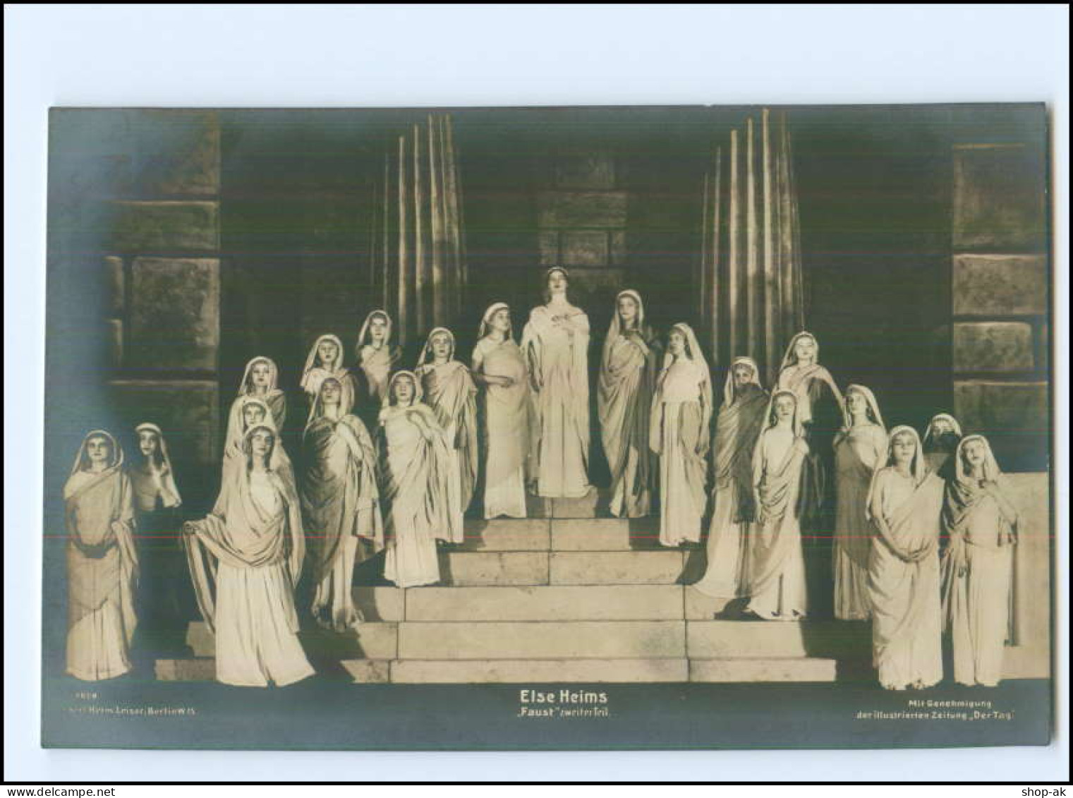 Y11851/ Else Heims In Faust  Schauspielerin Foto AK Ca.1912 - Artistas