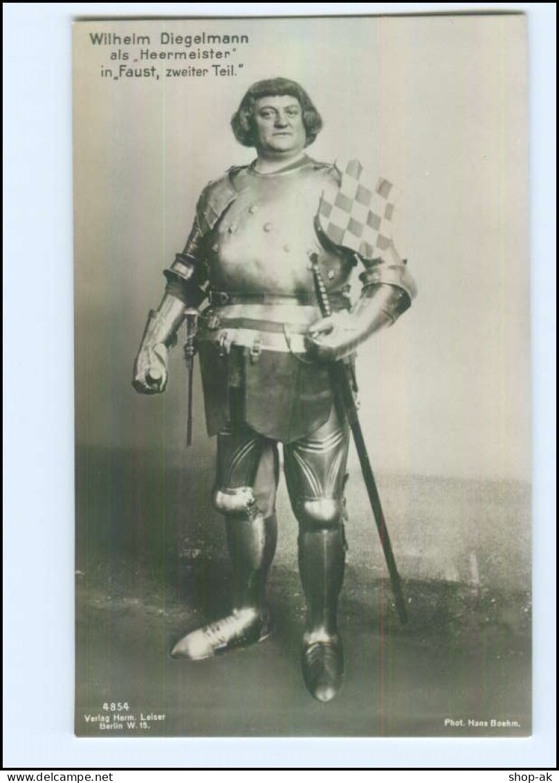 Y11852/ Wilhelm Diegelmann In Faust Schauspieler Foto AK Ca.1912 - Artistas