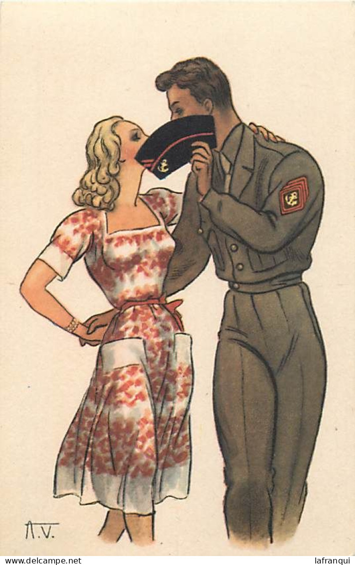 Themes Div-ref VV646- Militaires -militaria - Illustrateurs - Illustrateur Serie Uniformes - Infanterie Coloniale  - - Uniforms