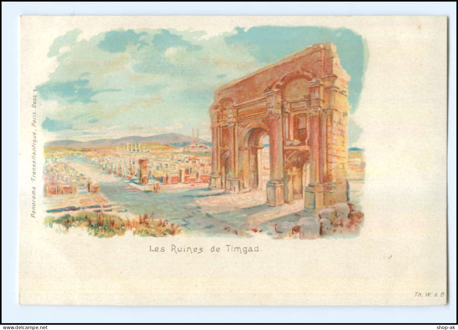 U5435/ Les Ruines De Timgard  Algerien Litho AK Ca.1900 - Ohne Zuordnung