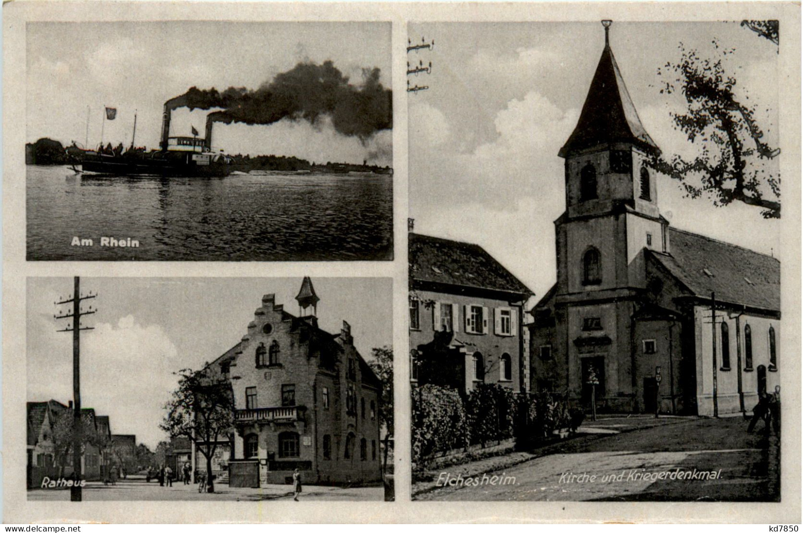 Elchesheim - Kirche Und Kriegerdenkmal - Rastatt