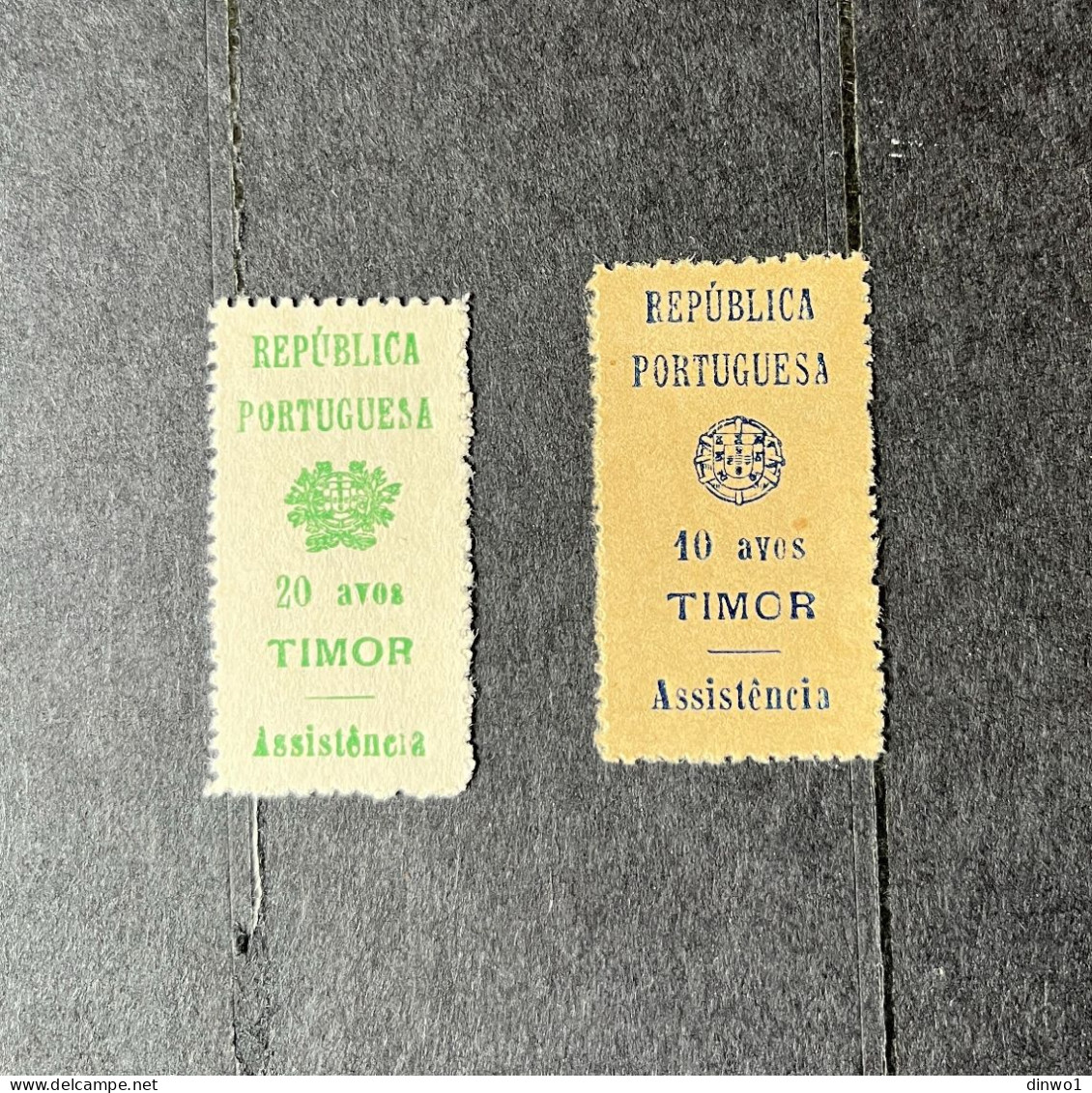 (T2) Timor - 1948 Postal Tax - Af. IP11 To 12 (No Gum) - Timor