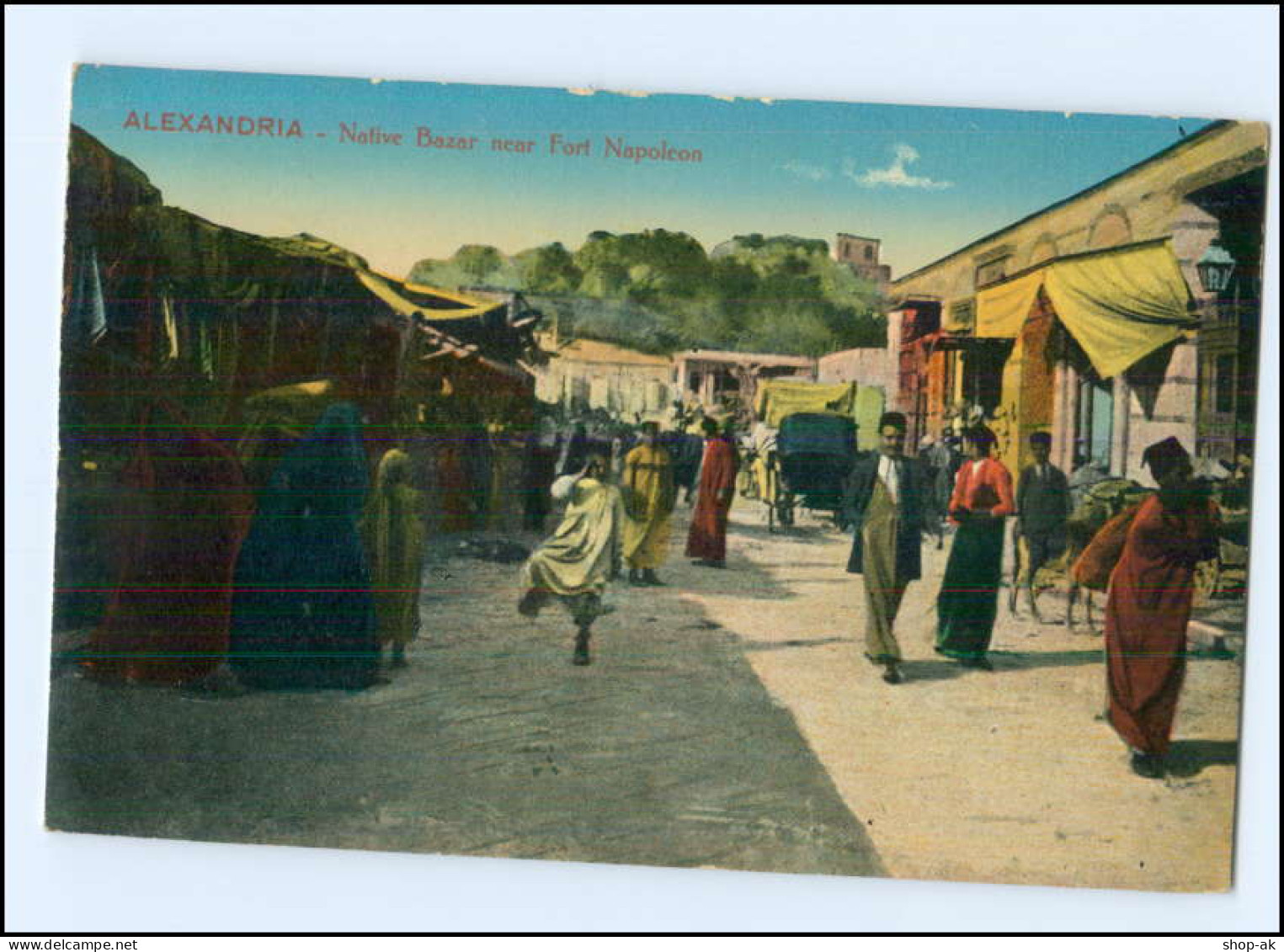 U5323/ Alexandria  Native Bazar Near Fort Napoleon Ägypten AK Ca.1925 - Ohne Zuordnung