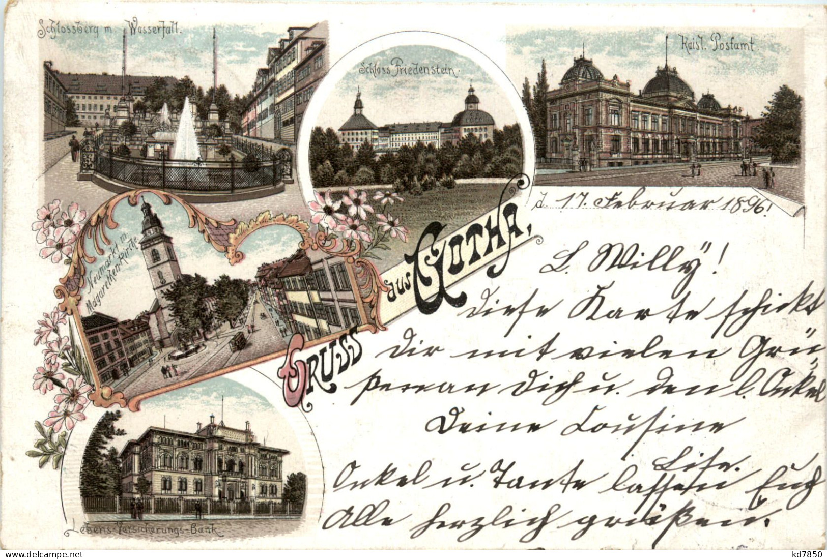 Gruss Aus Gotha - Litho 1897 - Gotha