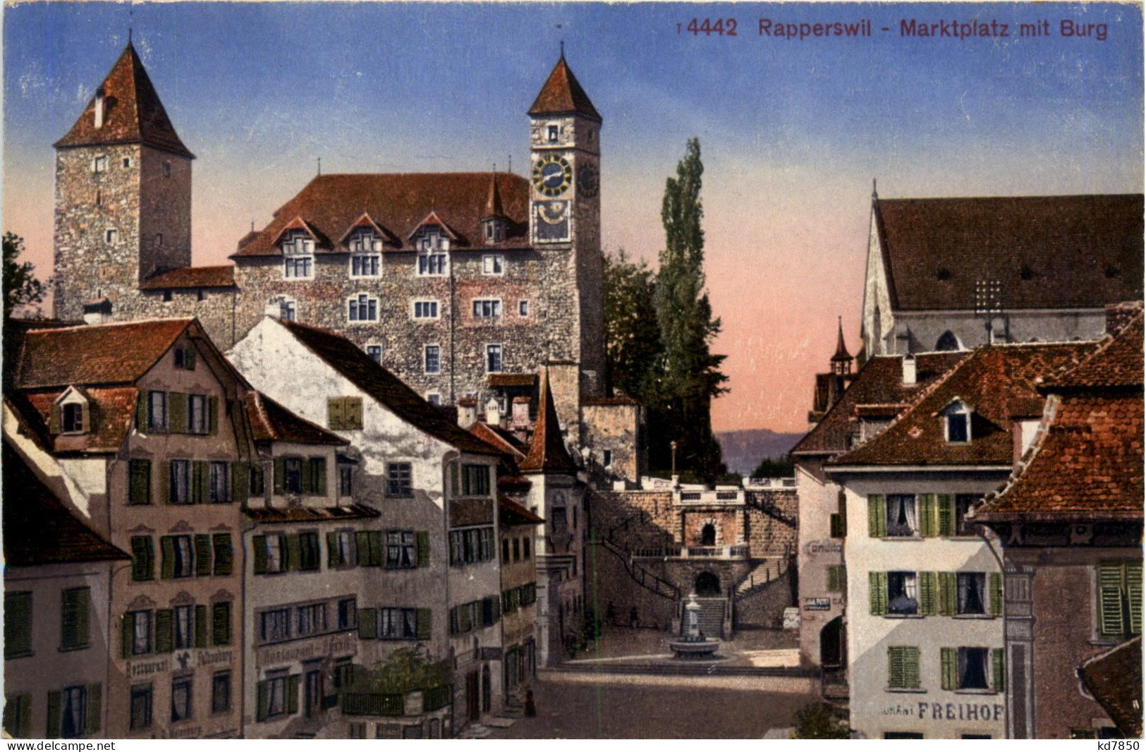 Rapperswil - Marktplatz Mit Burg - Rapperswil-Jona