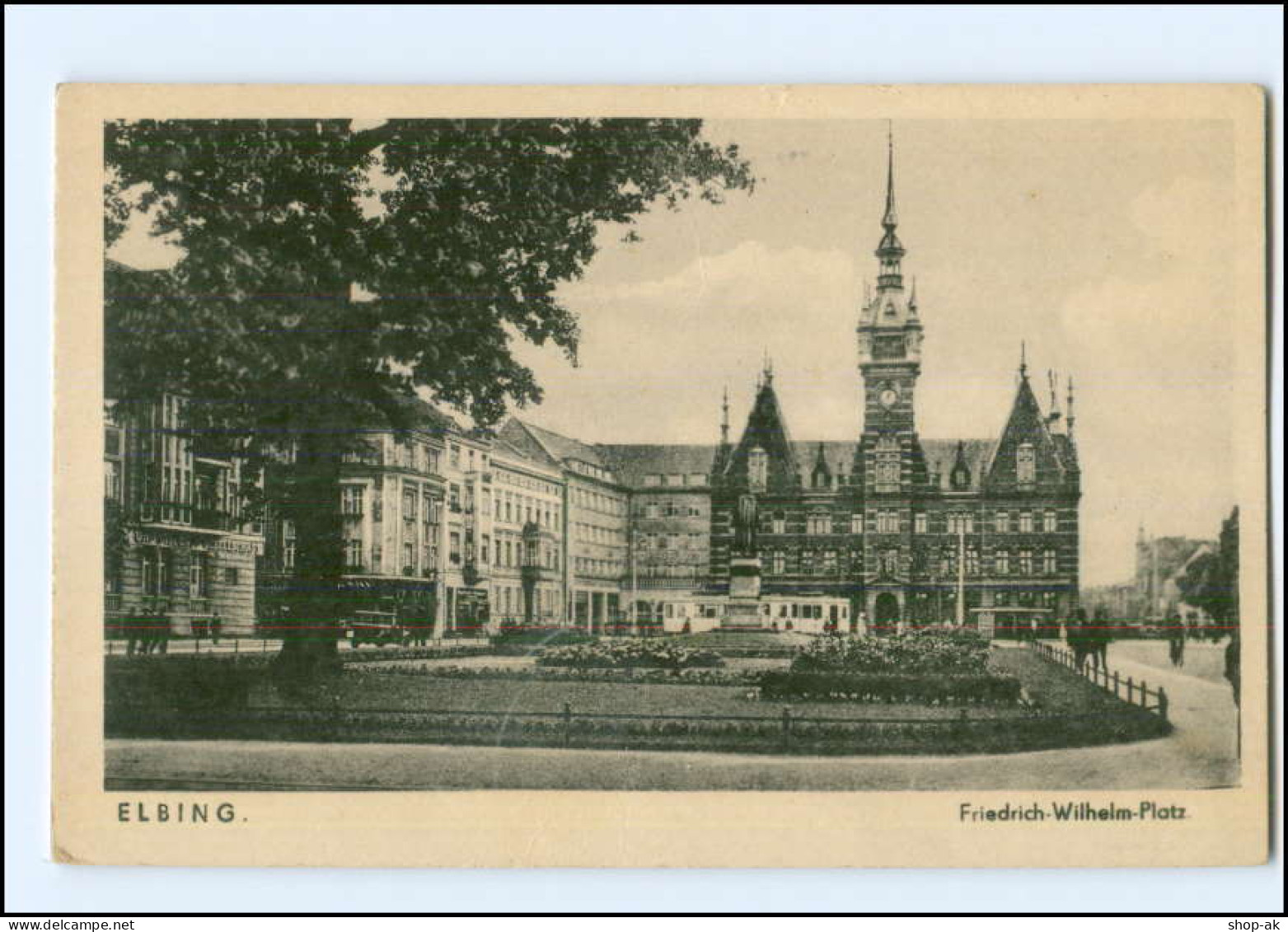 XX003326/ Elbing Friedrich-Wilhelm-Platz 1943 AK - Ostpreussen