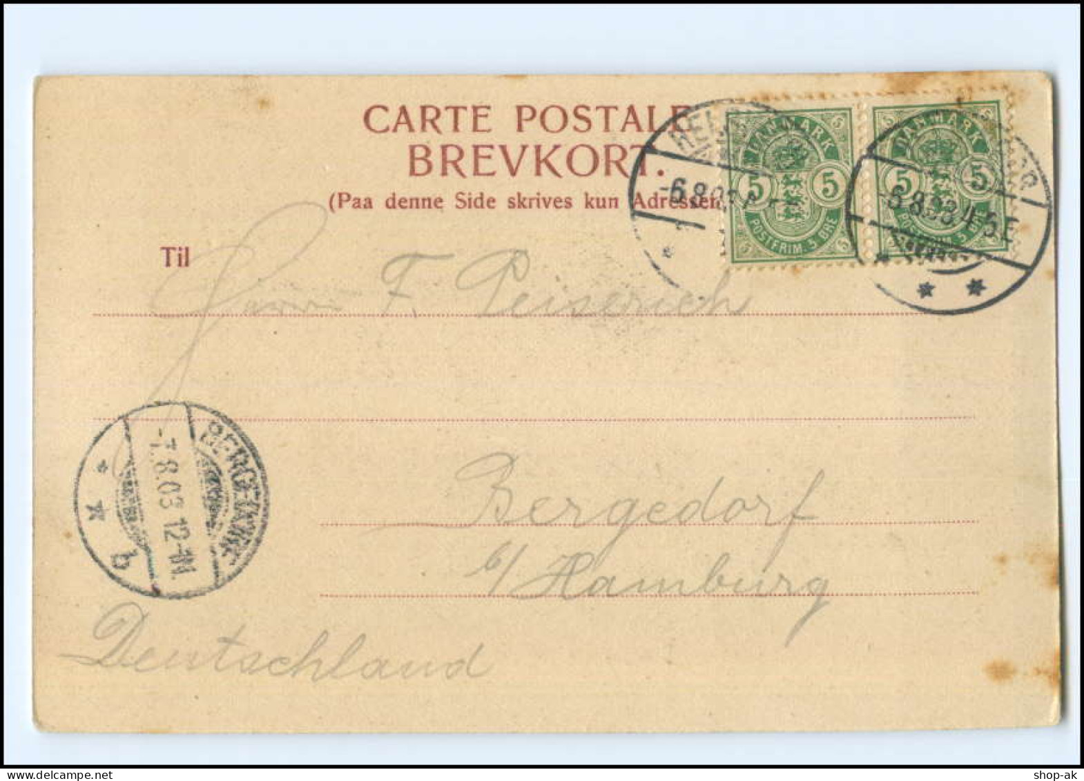 XX003330/ Dänemark Hilsen Fra Helsingor Banegaarden 1903 AK - Danemark