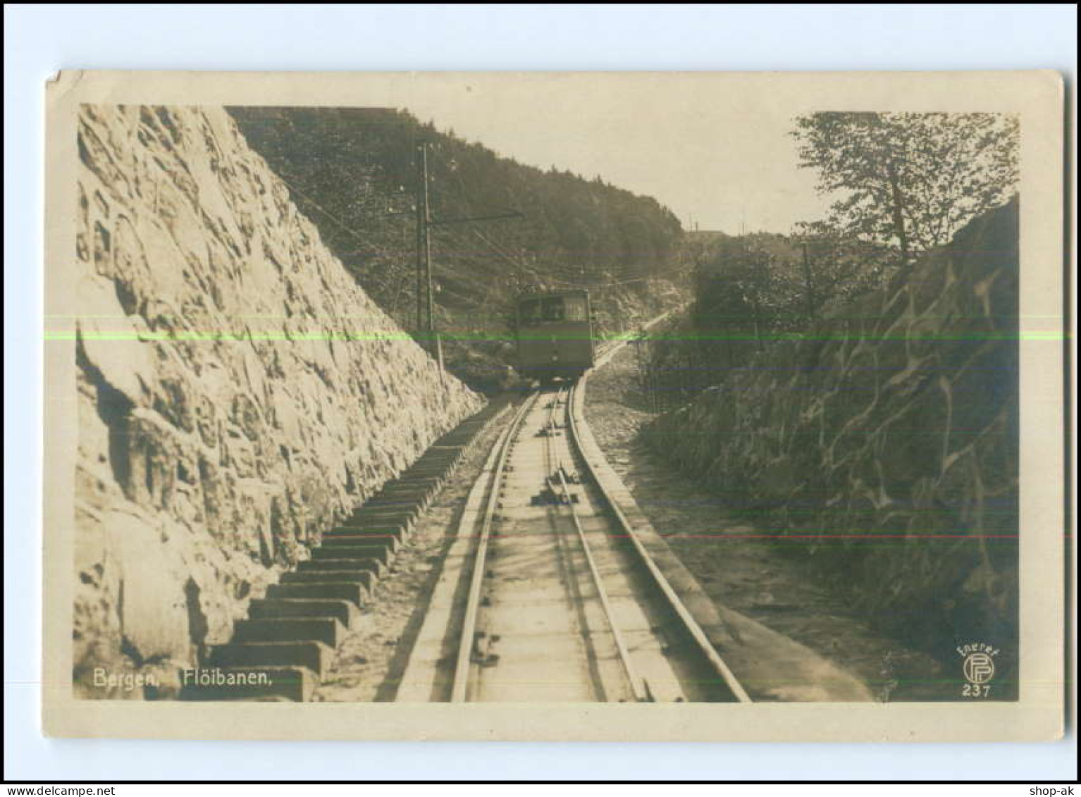 XX003260/ Bergen Flöibanen Bergbahn Norwegen Foto AK 1919 - Norvège